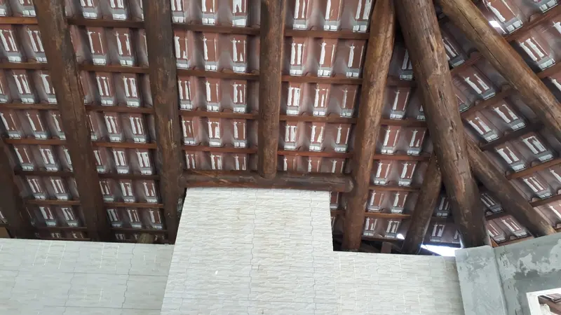 Obra de estrutura de madeira 6
